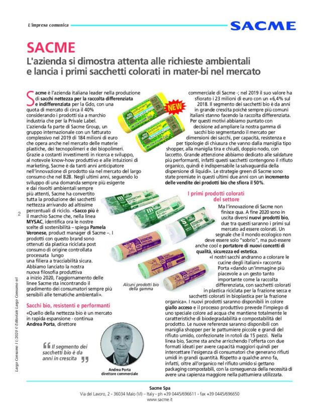 SACME_ publiredazionale novembre Largo Consumo